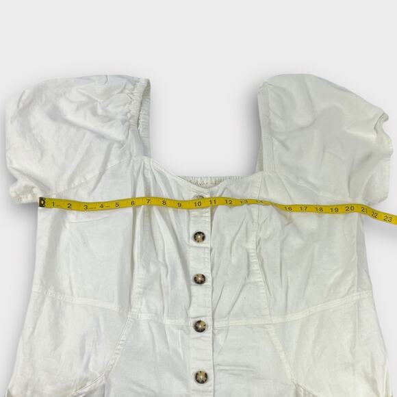 Madewell Plus Linen-Cotton Puff-Sleeve Mini Dress - Picture 7 of 7